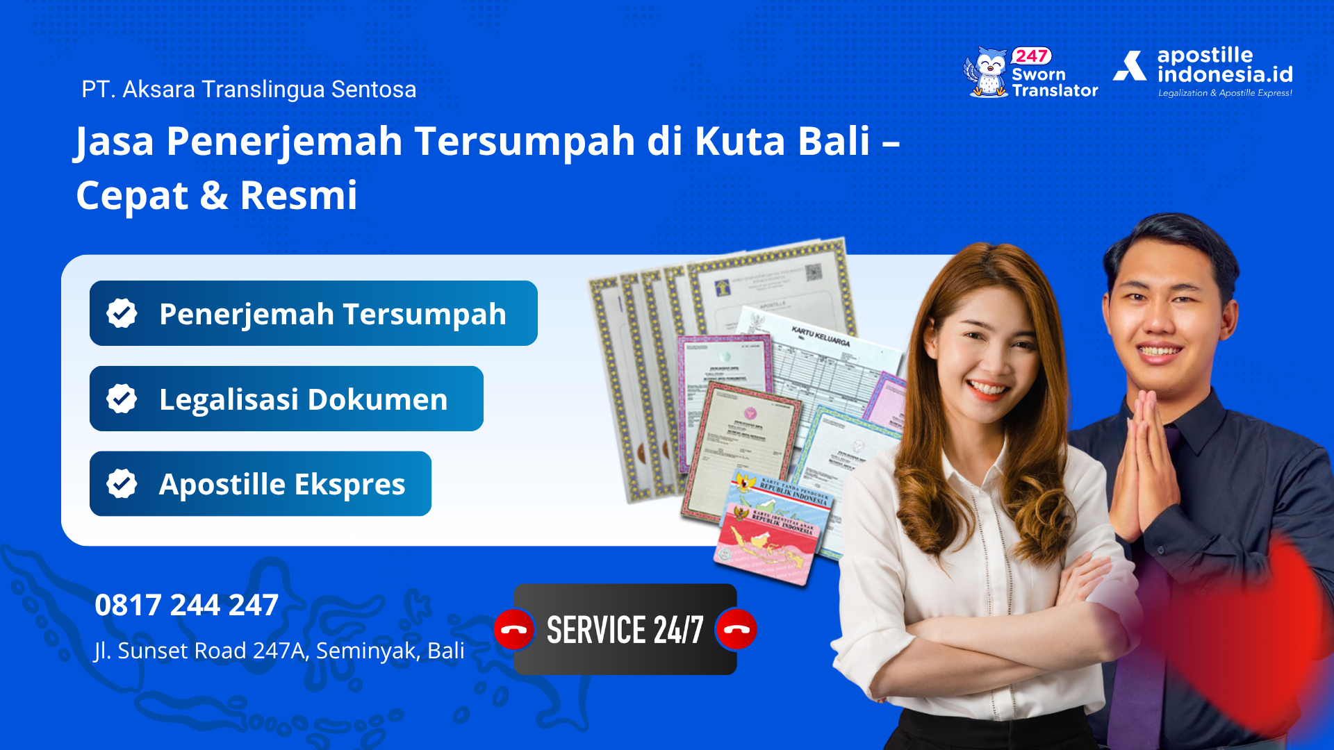 Jasa Penerjemah Tersumpah di Kuta Bali – Cepat & Resmi